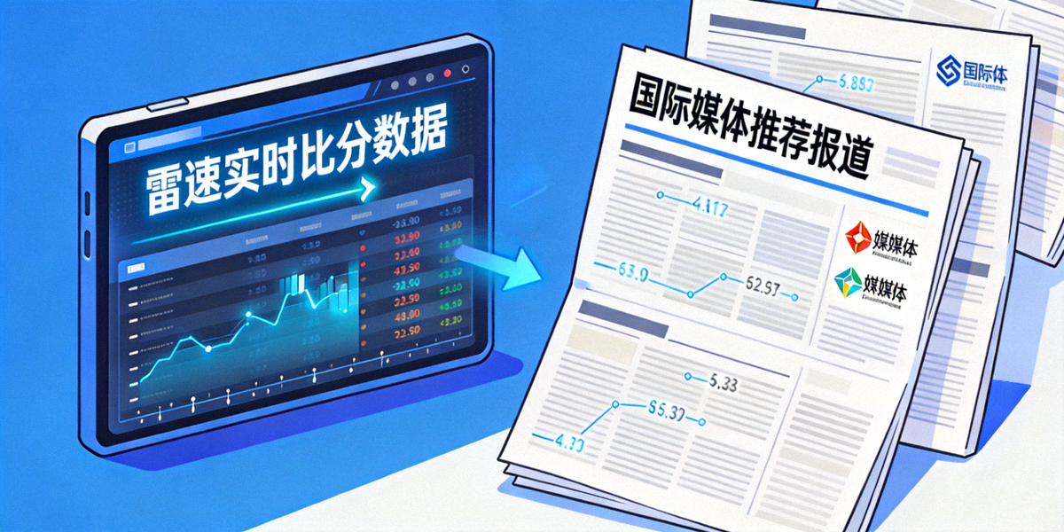 雷速实时比分数据被国际媒体推荐报道